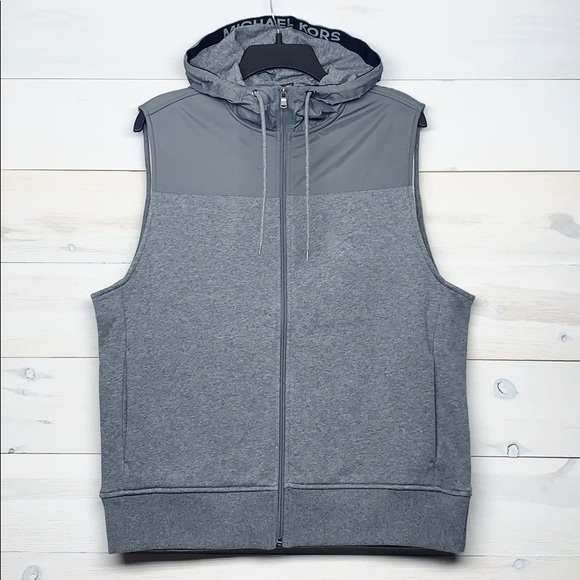 Michael Kors Other - Michael Kors Gray Zipup Hooded Vest